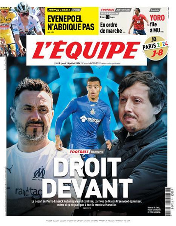 L’equipe du Jeudi 18 Juillet 2024