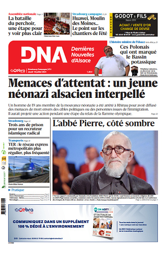 Dernières Nouvelles d’Alsace (14 Éditions) Du Jeudi 18 Juillet 2024​