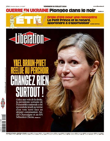 Libération du Vendredi 19 Juillet 2024