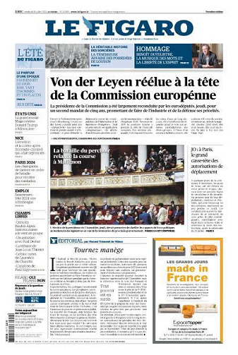 Le Figaro du Vendredi 19 Juillet 2024
