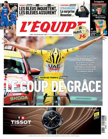 L’equipe du Samedi 20 Juillet 2024