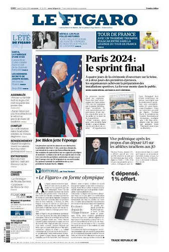 Le Figaro du Lundi 22 Juillet 2024