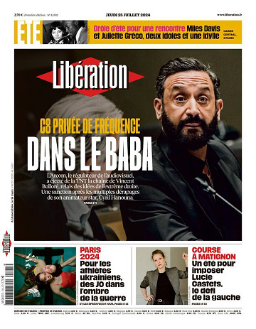 Libération du Jeudi 25 Juillet 2024