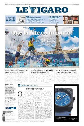 Le Figaro du Vendredi 26 Juillet 2024