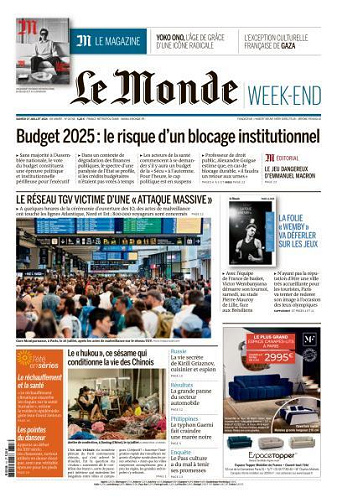 Le Monde du Samedi 27 Juillet 2024