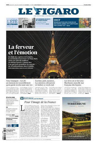 Le Figaro du Samedi 27 et Dimanche 28 Juillet 2024