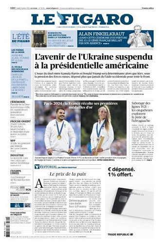 Le Figaro du Lundi 29 Juillet 2024