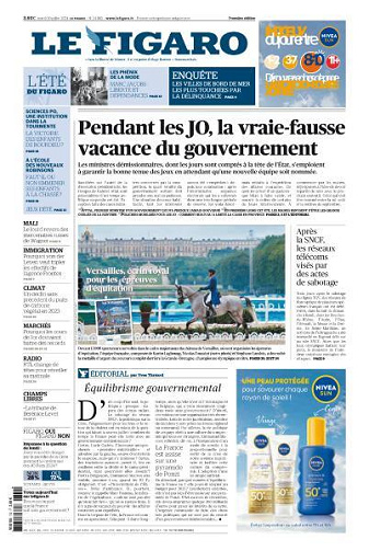 Le Figaro du Mardi 30 Juillet 2024
