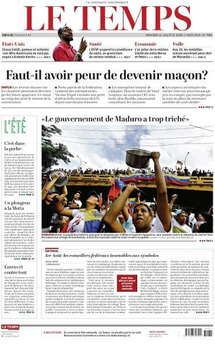 Le Temps - 31 Juillet - 1 Août 2024
