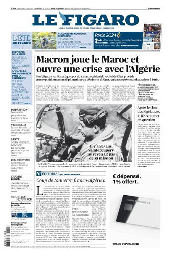 Le Figaro du Mercredi 31 Juillet 2024