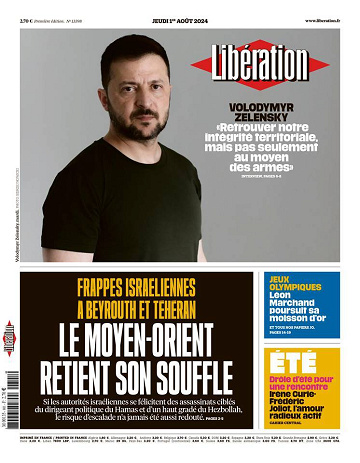 Libération du Jeudi 1er Août 2024
