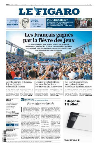 Le Figaro du Jeudi 1er Août 2024