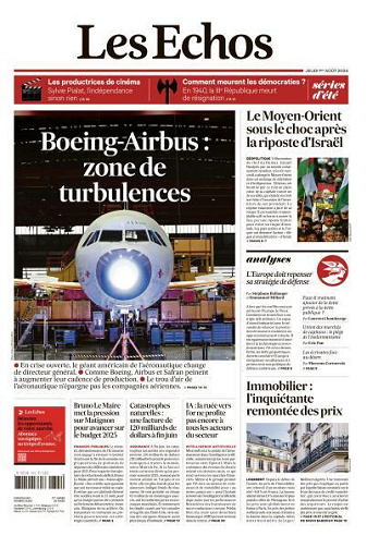 Les Echos du Jeudi 1er Août 2024