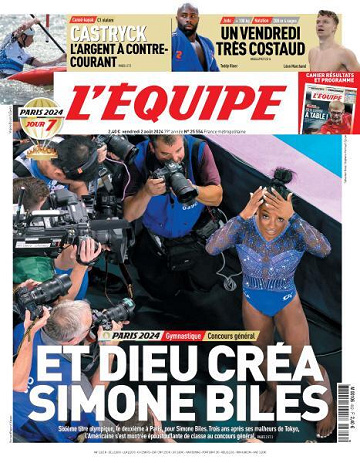 L’equipe du Vendredi 2 Août 2024