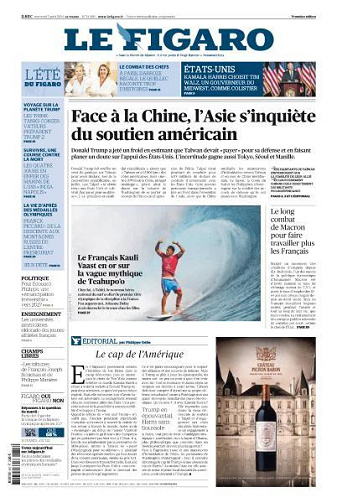 Le Figaro du Mercredi 7 Août 2024