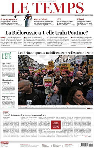 Le Temps - 9 Août 2024