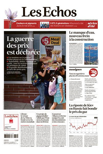 Les Echos du Vendredi 9 et Samedi 10 Août 2024