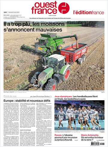 Ouest-France Édition France Du Vendredi 9 Août 2024