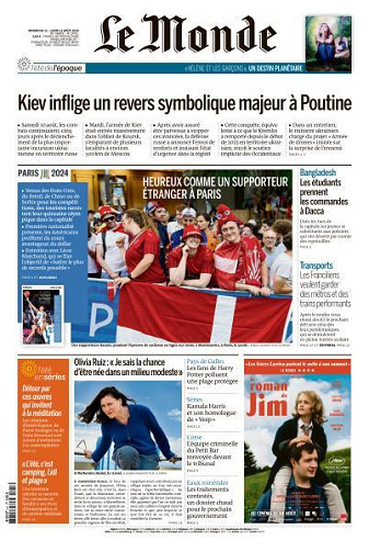 Le Monde du Dimanche 11 et Lundi 12 Août 2024