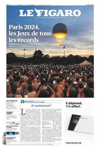 Le Figaro du Lundi 12 Août 2024