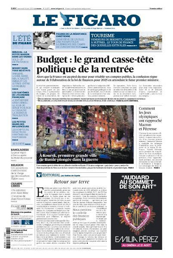 Le Figaro du Mercredi 14 Août 2024