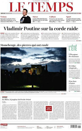 Le Temps - 15 Août 2024
