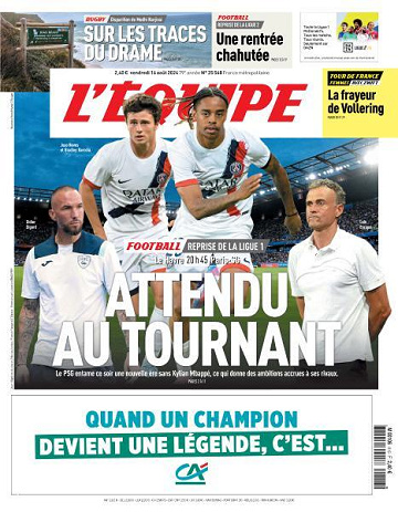 L’equipe du Vendredi 16 Août 2024