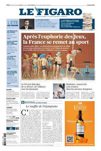 Le Figaro du Jeudi 22 Août 2024