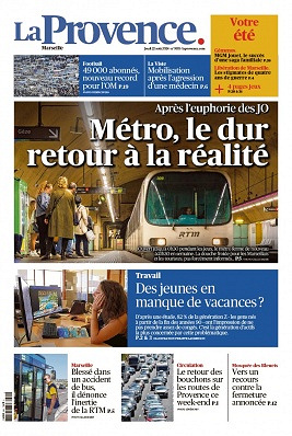 La Provence du Jeudi 22 aout 2024 (3 Editions)