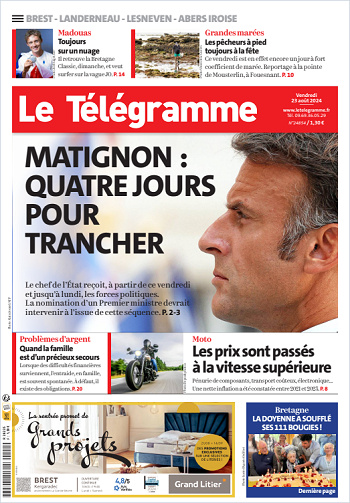 Le Télégramme Du Vendredi 23 Août 2024 (7 Éditions)
