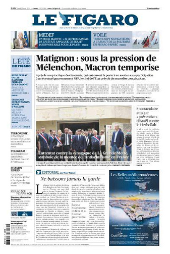 Le Figaro du Lundi 26 Août 2024