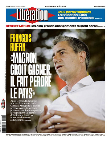 Libération du Mercredi 28 Août 2024