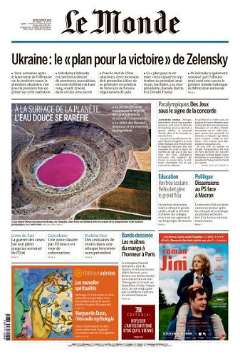 Le Monde du Jeudi 29 Août 2024
