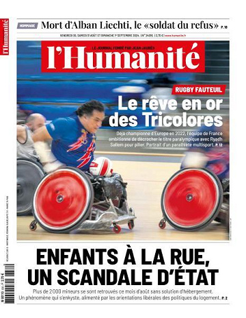 L’Humanite - 30 Août - 1er Septembre 2024