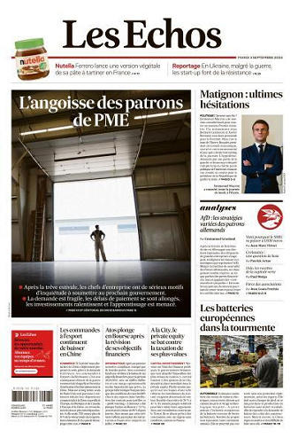 Les Echos du Mardi 3 Septembre 2024