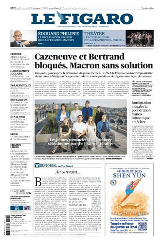 Le Figaro du Jeudi 5 Septembre 2024