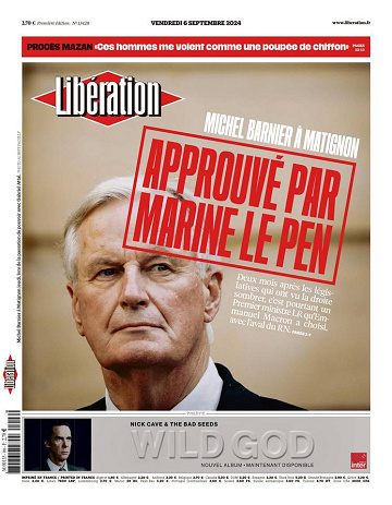 Libération du Vendredi 6 Septembre 2024