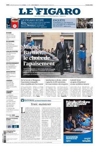Le Figaro du Vendredi 6 Septembre 2024