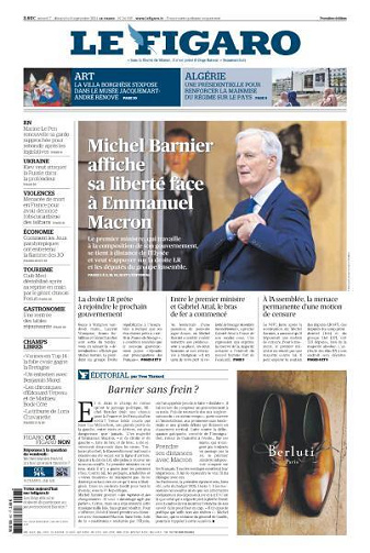 Le Figaro du Samedi 7 et Dimanche 8 Septembre 2024