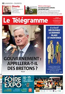 Le Télégramme Du Samedi 7 Septembre 2024 (7 Éditions)