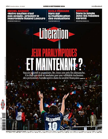 Libération du Lundi 9 Septembre 2024