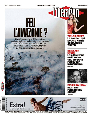 Libération du Jeudi 12 Septembre 2024