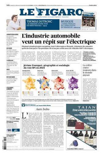 Le Figaro du Samedi 14 et Dimanche 15 Septembre 2024