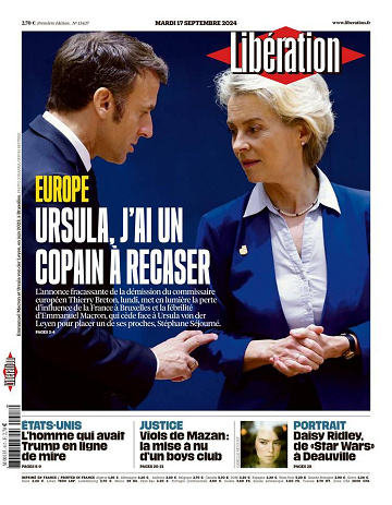 Libération du Mardi 17 Septembre 2024