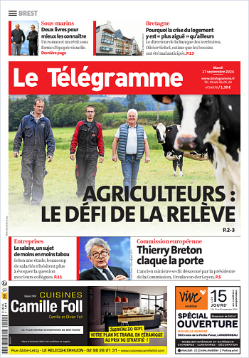 Le Télégramme Du Mardi 17 Septembre 2024 (8 Éditions)