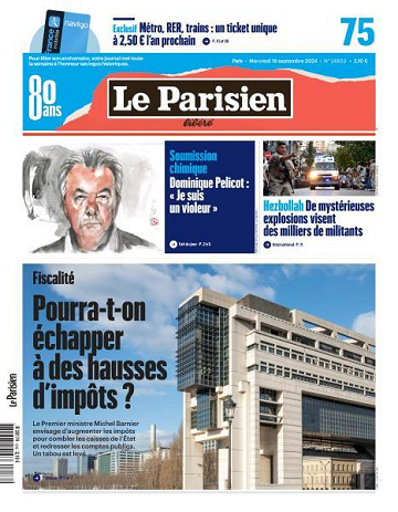 Le Parisien - 18 Septembre 2024