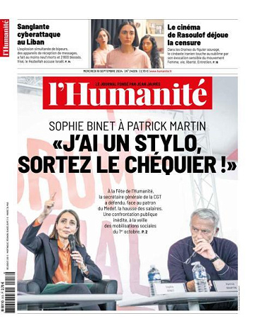 L’Humanite - 18 Septembre 2024