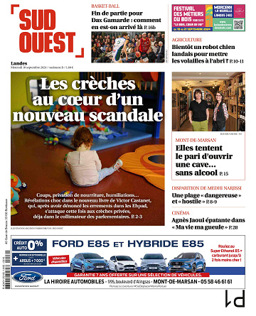 Sud-Ouest Du Mercredi 18 Septembre 2024 (3 Editions)