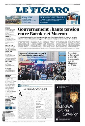 Le Figaro du Jeudi 19 Septembre 2024