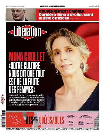 Libération du Vendredi 20 Septembre 2024